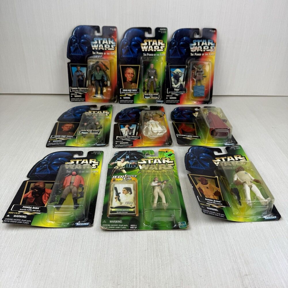 Star Wars Power Of The Force Jedi Action Figures Lot Yoda Ponda Leia Ackbar Moff